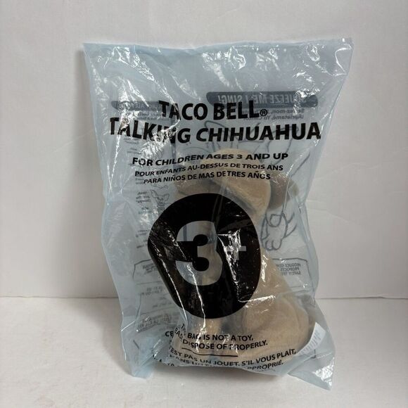 Taco Bell Talking Chihuahua Dog Singing With Microphone Vintage New Battery Dead - Picture 1 of 2
